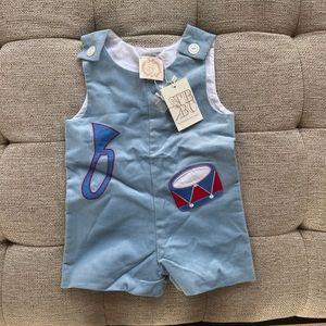 The Beaufort Bonnet Company Christmas Drum Overall Onesie